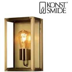 Konstsmide Wandleuchte CARPI MIDDLE, E27, IP44, Glas klar, Messing KON-7347-800