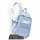 Lendolk Rucksack Herren mit Laptopfach,wasserdicht Rucksäcke Damen Schulrucksack Teenager Mädchen Jungen, Großer Uni Rucksack mit vielen fächern(Milchblau)