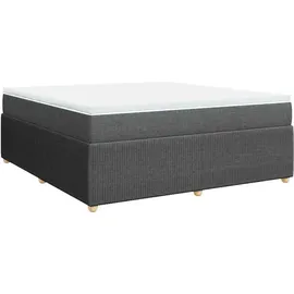 vidaXL Boxspringbett 180 x 200 cm Dunkelgrau