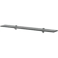 vidaXL Wand Regal Glasregal Glasboden Glasablage Badregal Schwarz 80x10 cm 8 mm