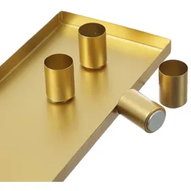 MARELIDA Stabkerzenhalter magnetisch Kerzenständer 29x12cm Kerzentablett Advent