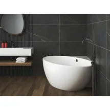 vente-unique Eckbadewanne - Acryl - 197 L - 127 x 127 x 58 cm - Weiß - GOURAMI