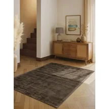 vikosa Noemi braun, B:120cm H:10mm L:180cm, Viskose, Teppiche, Teppich, Dezenter Glanz, Weich, Seidenoptik, Viskose, Wohnzimmer, Schlafzimmer