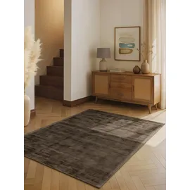 vikosa Noemi braun, B:120cm H:10mm L:180cm, Viskose, Teppiche, Teppich, Dezenter Glanz, Weich, Seidenoptik, Viskose, Wohnzimmer, Schlafzimmer