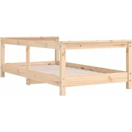 vidaXL Kinderbett 70 x 140 cm Kiefer massiv braun