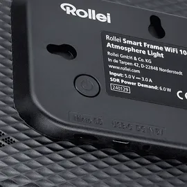 Rollei Smart Frame WiFi 104 Atmosphere Light Digitaler Bilderrahmen, 25,53 cm, 800 x 1.280 Pixel, Schwarz/Weiß