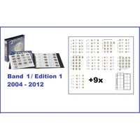 2 Euro Münzalbum Vordruckalbum LINDNER 1118M Vordrucke 2004 - 2012