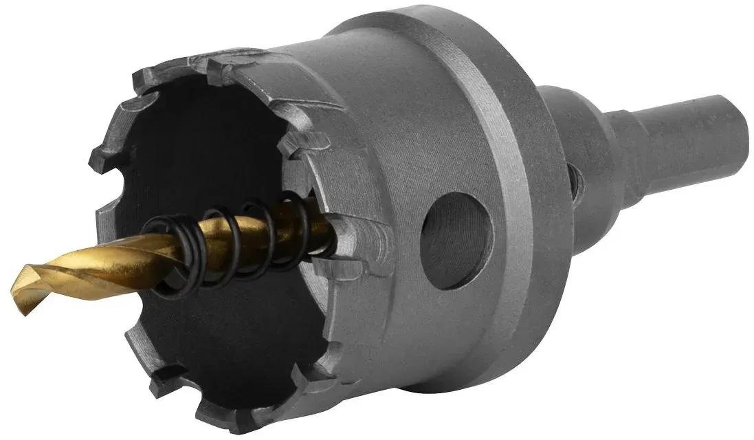 Lochsäge Hartmetall-Bohrer für Stahl, Edelstahl und Aluminium - Durchmesser: 42m...