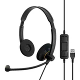 Sennheiser EPOS SC 60 USB ML beidseitiges UC-Headset mit In-Line Call Control Zertifiziert für Skype for Business, 9734329000