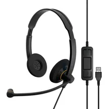 Sennheiser EPOS SC 60 USB ML beidseitiges UC-Headset mit In-Line Call Control Zertifiziert für Skype for Business, 9734329000