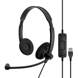 Sennheiser EPOS SC 60 USB ML beidseitiges UC-Headset mit In-Line Call Control Zertifiziert für Skype for Business, 9734329000