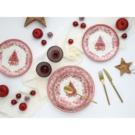 CreaTable Tafelservice Tannenbaum 12-tlg. rot