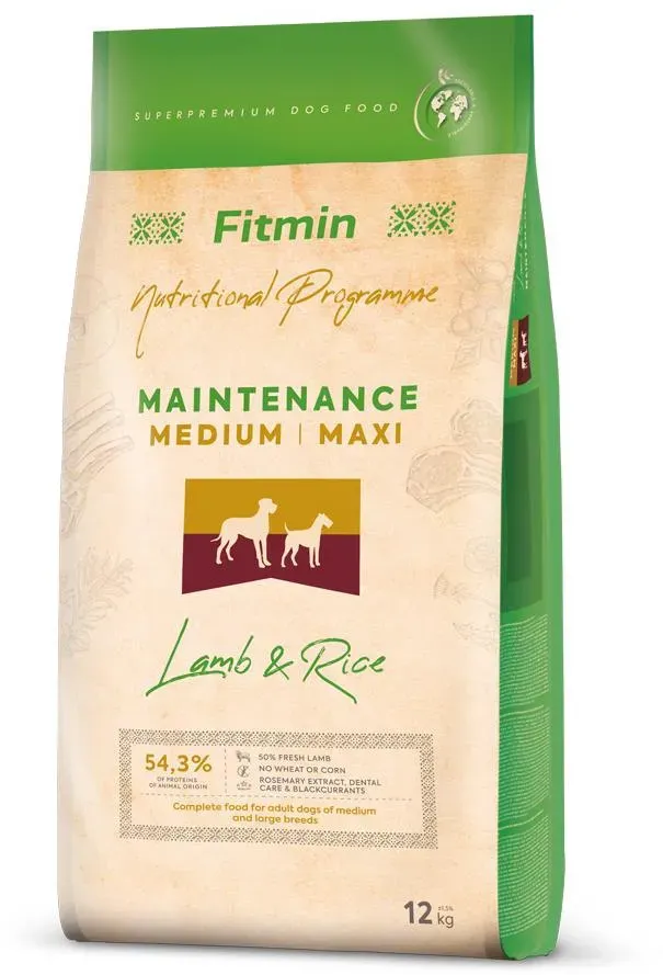 FITMIN Medium Maxi Maintenance Lamb&Rice 12kg