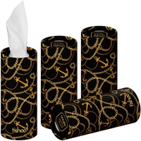 tishoo extra weiche 4-lagig Taschentücher mit Feuchtigkeitscreme | für Becherhalter im Auto, Zuhause und Reisen | 4 Tuben in kunststofffreier Verpackung | Black/Chains