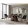 WFL GROUP Vanta 200 x 90 x 76 cm ausziehbar braun