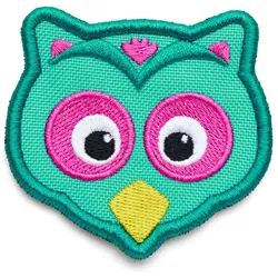 Affenzahn Individualisierung Klett Badge "Eule" Türkis
