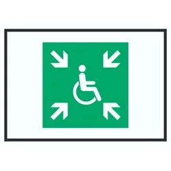 Sammelplatz für Menschen mit Behinderung Symbol A2 (420x594mm) Schild