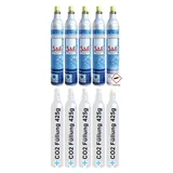 Bluecraft CO2-Zylinder silber + 5 x 425 g für 60 l Sprudelwasser