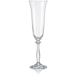 Crystalex Sektglas Sektglas Angela 190 ml, Kristallglas, Kristallglas weiß