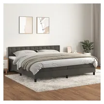 vidaXL Boxspringbett 200 x 200 cm Dunkelgrau