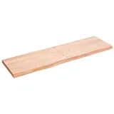 vidaXL Waschtischplatte Hellbraun 140x40x4 cm Massivholz Behandelt