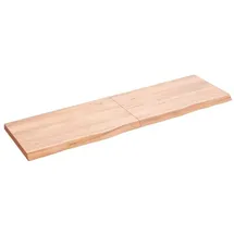vidaXL Waschtischplatte Hellbraun 140x40x4 cm Massivholz Behandelt