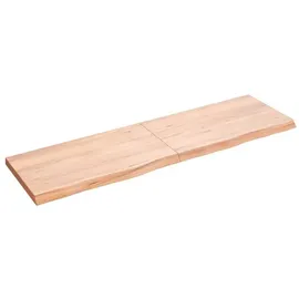 vidaXL Waschtischplatte Hellbraun 140x40x4 cm Massivholz Behandelt