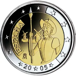 2 Euro Gedenkmünze "Don Quijote" 2005 aus Spanien