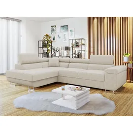 Mirjan24 Ecksofa Torezio Cord, mit Bettkasten und Schlaffunktion, Einstellbare Kopfstützen, 274x203x70-90 cm Wohnzimmer, Sofas & Couches, Wohnlandschaften, Ecksofas