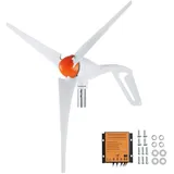 500 W - Windkraftanlage 12 V - Windgenerator - 3-Blatt-Windkraftgenerator mit MPPT-Regler - einstellbare Windrichtung und 2,5 m/s Startwindgeschwin...