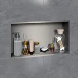 VILSTEIN Duschnische 30x60 cm | Aufputz | Wandnische Edelstahl| Duschregal