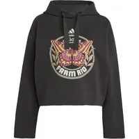 adidas Damen Kapuzensweat Farm, Black XS