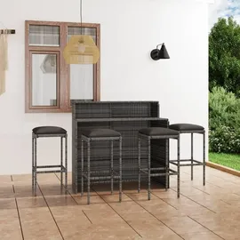 vidaXL Gartenbar-Set 5-tlg. Grau
