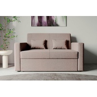 INOSIGN Schlafsofa »Ravena Breite 146 cm, mit Bettfunktion«, kompaktes 2-Sitzer Sofa, Breitcord, Webstoff, beige
