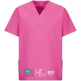 Exner Petguard EXNER Medizinischer Schlupf-Kasack, OP-Kasack, Unisex, für Krankenpflege, Altenpflege, Farbe hot pink, Größe M - M