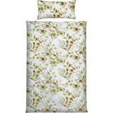 REDBEST Bettwäsche Single-Jersey grün Größe 155x220 cm (80x80 cm)