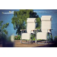JAN KURTZ Relaxliege Movida Soft XXL aus Aluminium, Natur