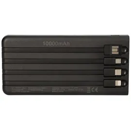 2Go Powerbank Solar 10000mAh mit LED Taschenlampe schwarz