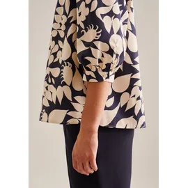 Seidensticker Bluse 'Schwarze Rose' - Beige,Dunkelblau - XS