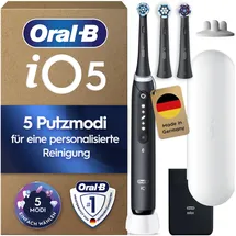 Oral-B iO Series 5 Plus Edition Elektrische Zahnbürste schwarz + Reiseetui