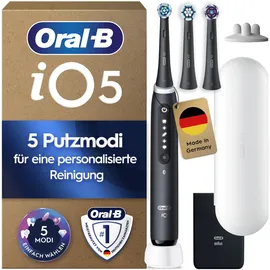 Oral-B iO Series 5 Plus Edition Elektrische Zahnbürste schwarz + Reiseetui