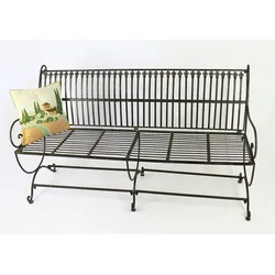 DanDiBo Bank Finca 063-JO 3-Sitzer aus Metall Gartenbank Sitzbank Baumbank 153 cm Braun