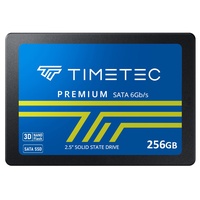 Timetec 256GB SSD 3D NAND TLC SATA III 6 Gb/s 2,5 Zoll 7 mm(0,28 Zoll) 200 TBW Lesegeschwindigkeit Bis zu 550MB/s SLC-Cache-Leistungssteigerung Internes Solid-State-Laufwerk für PC Desktop und Laptop