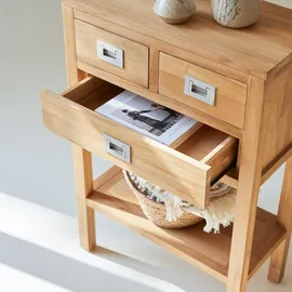 Tikamoon Konsole Kommode massivholz Highboard Teak Natur unbehandelt massiv NEU