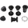 CAMPAGNOLO Kettenrad-Kit Schraube Mutter schwarz Satz à 5 St.