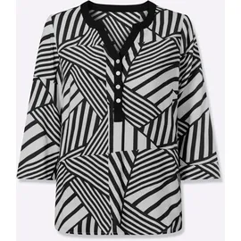 Inspirationen Schlupfbluse schwarz/weiß 40