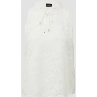 S.Oliver - Semitransparentes Top mit Tunika-Ausschnitt und Rüschen, Damen, creme, 38