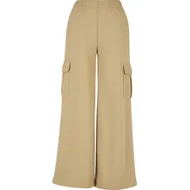 URBAN CLASSICS Highwaist Wide Leg Cargo Hosen Beige S