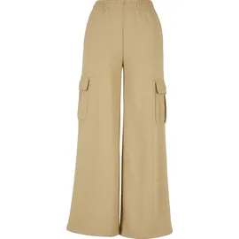 URBAN CLASSICS Highwaist Wide Leg Cargo Hosen Beige S