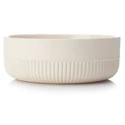 Root Salatschüssel - gerilltes Design cremeweiß